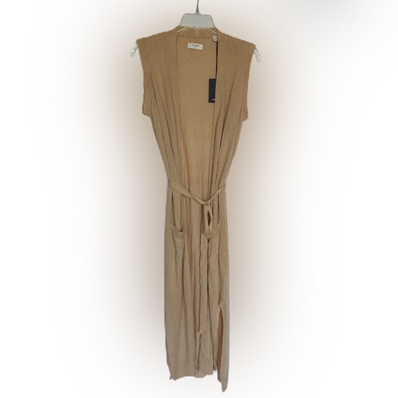 Billy Reid Cotton Linen Duster Vest Women’s NWT Long Cardigan - Picture 1 of 10